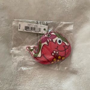 Vera Bradley Seashore Whale Keychain NWT